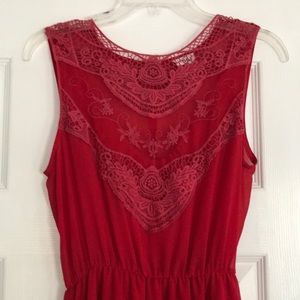 Red Chiffon Dress